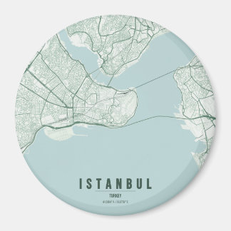 Istanbul Turkije Stadkaart Minimalistisch Design Magneet