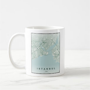 Istanbul Turkije Stadsplattegrond Minimalistisch O Koffiemok