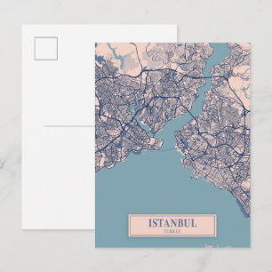 Istanbul Turkije Winderige Stad Kaart Reizen