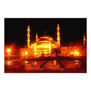 Istanbul Turkiye Mosque Afdrukken Foto Afdruk