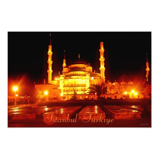 Istanbul Turkiye Mosque Afdrukken Foto Afdruk (Voorkant)