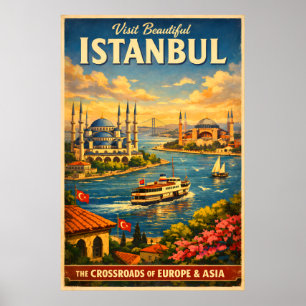 Istanbul Türkiye - Vintage Reisposter Poster