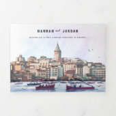 Istanbul, Turquie Mariage | Invitation à trois vol (Page de couverture)