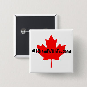 #IStandWithTrudeau Hashtag Trudeau Liberals Canada Vierkante Button 5,1 Cm