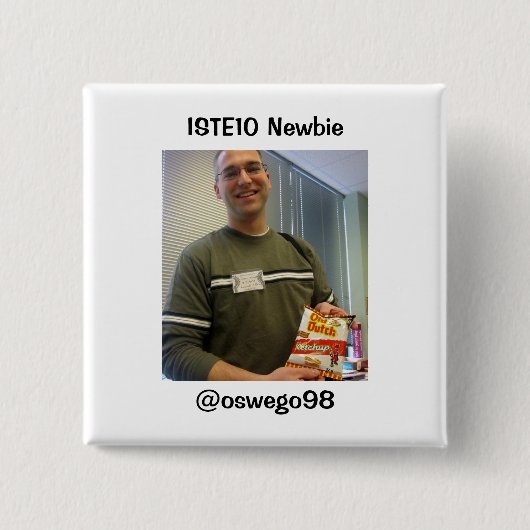 ISTE10 Newbie-supporter Vierkante Button 5,1 Cm (Voorkant)