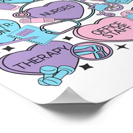 Isted Living Facility Personeel Valentijn Verpleeg Poster (Hoek)