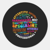 Istive Technology Specialist Appreciation Back To  Ronde Sticker (Voorkant)