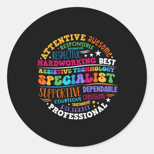 Istive Technology Specialist Appreciation Back To Ronde Sticker (Voorkant)