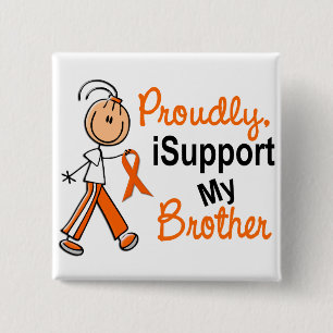 iSupport 1 SFT leukemie MS Kidney Cancer BROTHER Vierkante Button 5,1 Cm