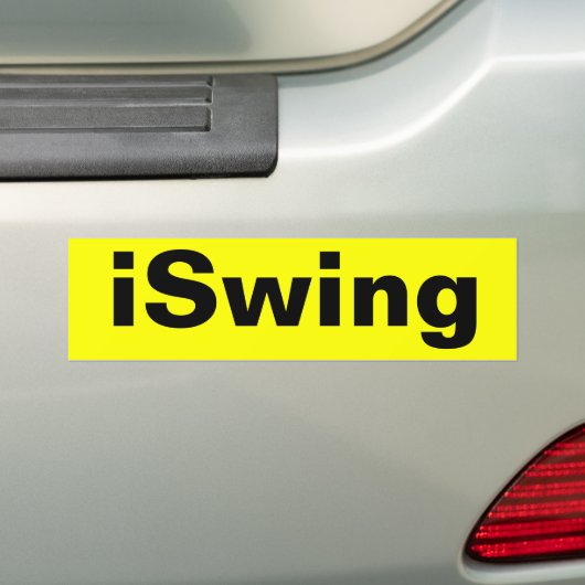 iSwing Bumpersticker (Op auto)