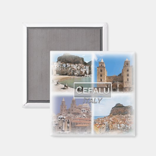IT3264 Europa, Sicilië, Cefalu, koelkast Magneet (Voorkant / Achterkant)