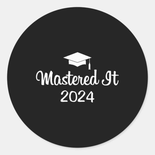 IT 2024 Masters Degree Afstuderen Afstuderen MBA Ronde Sticker (Voorkant)