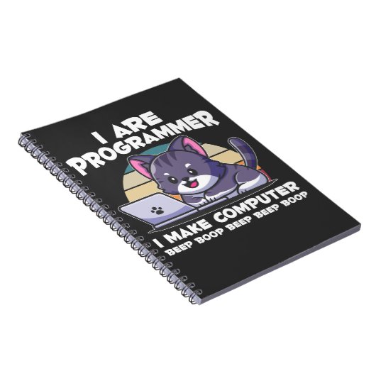 IT admin humor computer science student gezegde Notitieboek (Rechterzijde)