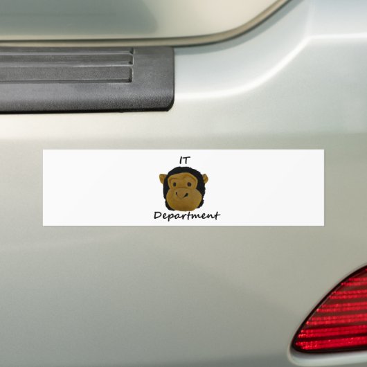 IT-afdeling Bumpersticker (Op auto)