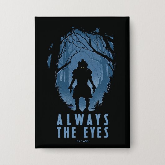 IT altijd de ogen bos silhouet Button (Voorkant)