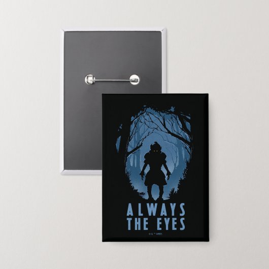 IT altijd de ogen bos silhouet Button (Voorkant / Achterkant)