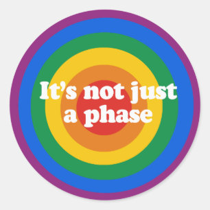 IT' is niet alleen een fase-Bumpersticker Ronde Sticker
