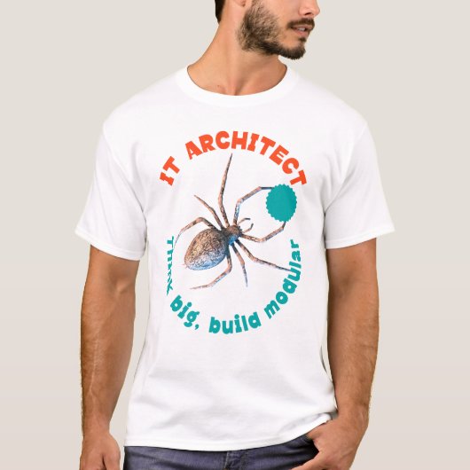 IT-architect: denk groot, bouw modulaire grappige T-shirt (Voorkant)