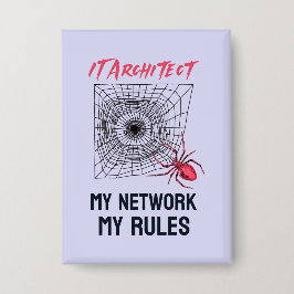 IT-architect: mijn netwerk, mijn regels, grappige  Button