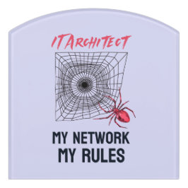 IT-architect: mijn netwerk, mijn regels, grappige  Deurbordjes