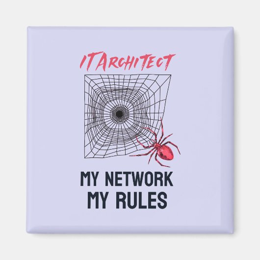 IT-architect: mijn netwerk, mijn regels, grappige Magneet (Voorkant)