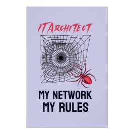 IT-architect: mijn netwerk, mijn regels, grappige  Perfect Poster