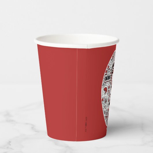 IT-ballon — Doodle Art Papieren Bekers (Rechts)