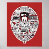 IT-ballon — Doodle Art Poster (Voorkant)