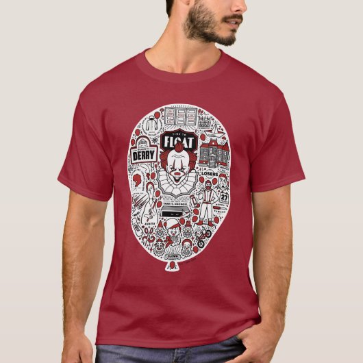 IT-ballon — Doodle Art T-shirt (Voorkant)