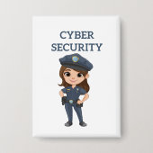 IT-beveiliging: digitale verdediger Button (Voorkant)