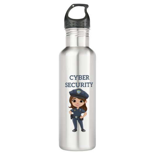 IT-beveiliging: digitale verdediger Waterfles (Voorkant)