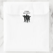 IT-beveiliging: het digitale defensieteam Vierkante Sticker (Tas)