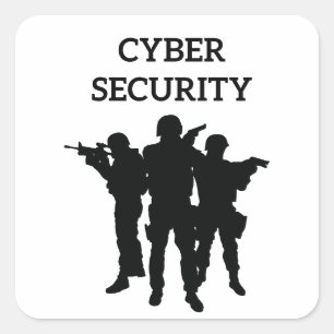 IT-beveiliging: het digitale defensieteam Vierkante Sticker