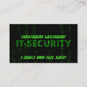 IT-beveiligings-cybercrimineel cyberbeveiligingssp Visitekaartje