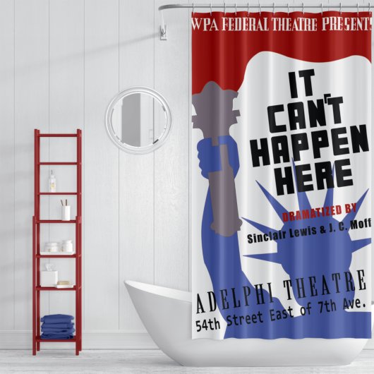 It Can't Happen Here WPA Poster Douchegordijn