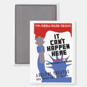 It Can't Happen Here WPA Poster Magneet (Voorkant / Achterkant)