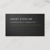 IT Cybersecurity Black Professional  Visitekaartje (Voorkant)
