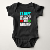 IT Department Computer Tech Software Programmer Romper (Voorkant)
