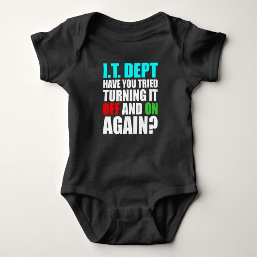 IT Department Computer Tech Software Programmer Romper (Voorkant)