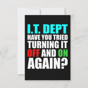 IT Department Computer Tech Software Programmer RSVP Kaartje