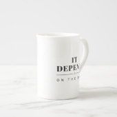 It Depends on the Data Bone China Mug (Devant droit)