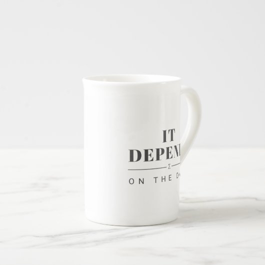 It Depends on the Data Bone China Mug (Devant droit)