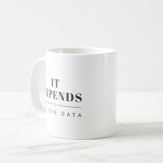 It Depends on the Data Humor Mug (Devant gauche)