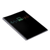 IT Developer Computer Heartbeat-softwarecoder Notitieboek (Rechterzijde)