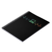 IT Developer Computer Heartbeat-softwarecoder Notitieboek (Linkerzijde)