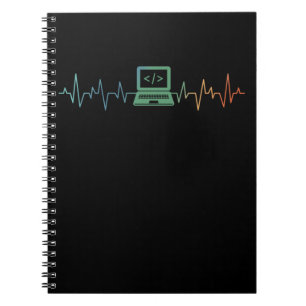 IT Developer Computer Heartbeat-softwarecoder Notitieboek
