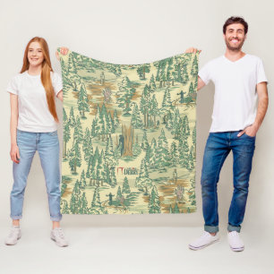 IT Forest-Vissend patroon Fleece Deken