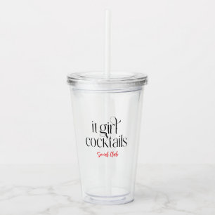 It Girl Cocktails Social Club Tumbler Acryl Drinkbeker