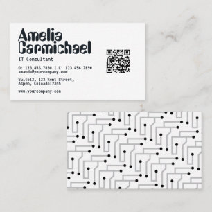 IT Informatietechnologie Consultant QR-code Visitekaartje