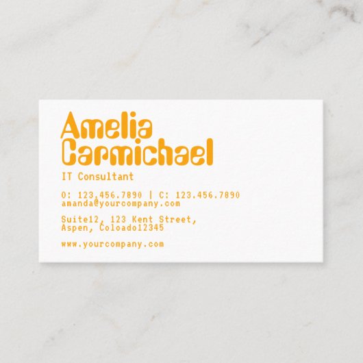 IT Informatietechnologie Consultant Visitekaartje (Voorkant)